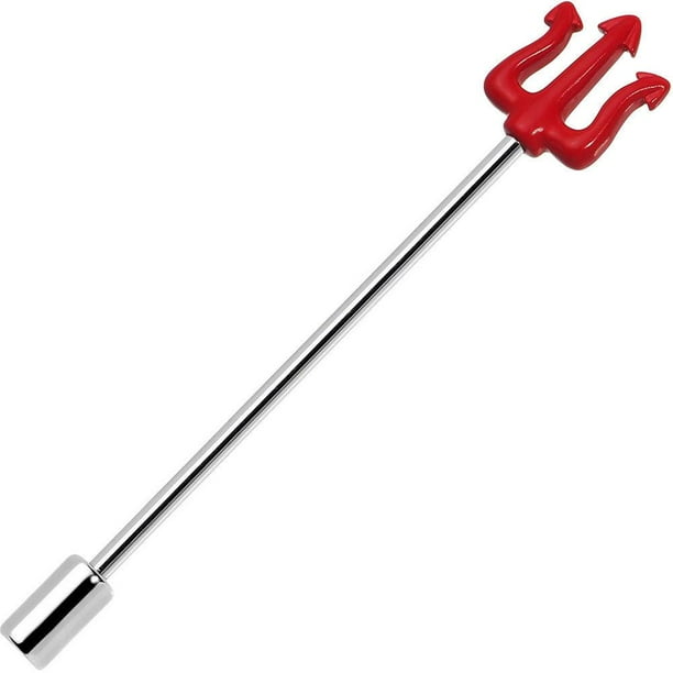 Red Pitchfork Industrial Barbell 14g Pitchfork In and Out Industrial Earring Scaffold Piercing Jewelry Red Pitchfork Industrial Barbell 14g Pitchfork In and Out Industrial Earring Scaffold Piercing Jewelry